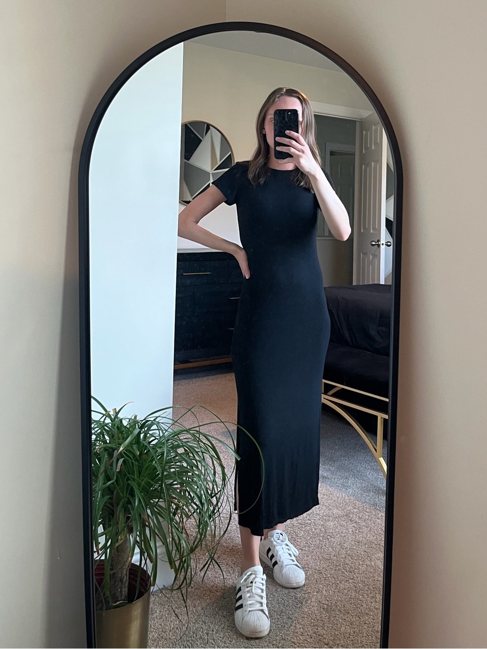 Express Black Short Sleeve Maxi Dress XXS